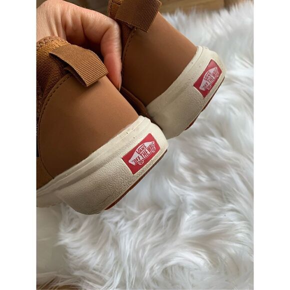 Vans unisex brown/orange sneakers men’s 9.5 and women’s 11 - Picture 3 of 7